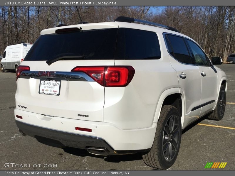 White Frost Tricoat / Cocoa/Shale 2018 GMC Acadia Denali AWD