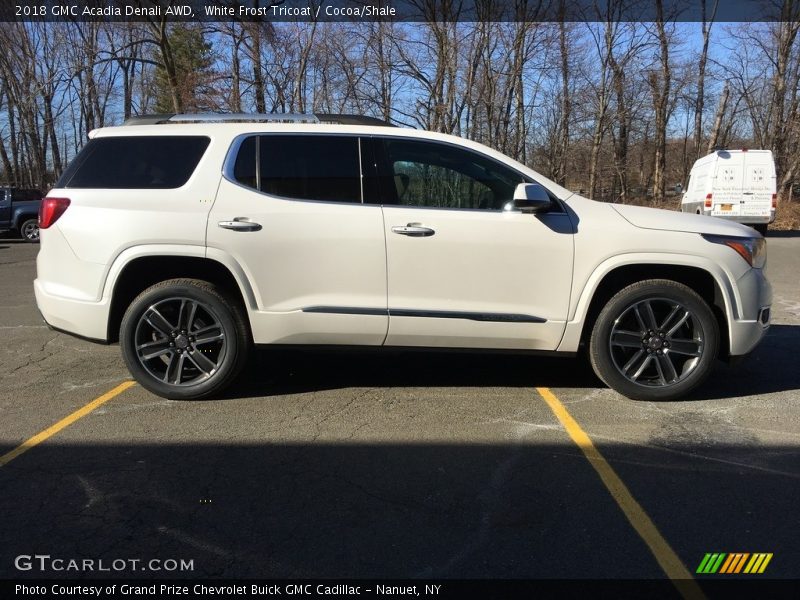 White Frost Tricoat / Cocoa/Shale 2018 GMC Acadia Denali AWD