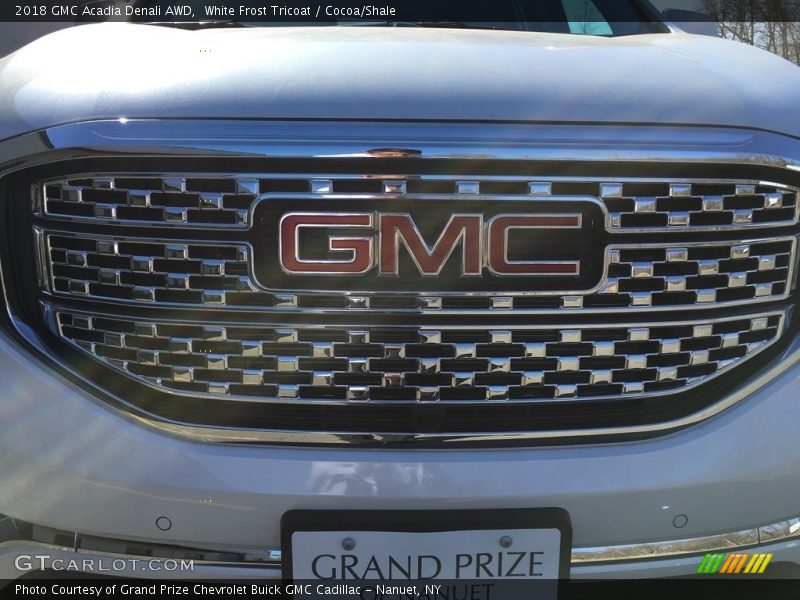 White Frost Tricoat / Cocoa/Shale 2018 GMC Acadia Denali AWD
