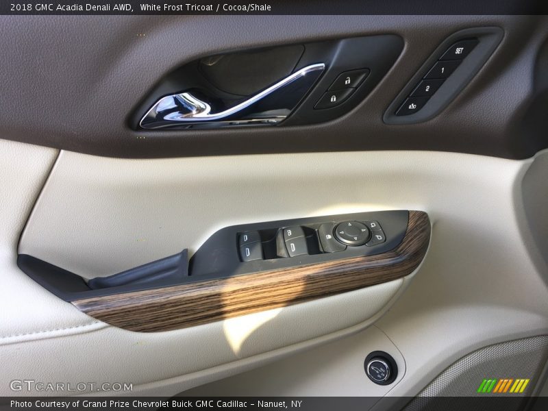 White Frost Tricoat / Cocoa/Shale 2018 GMC Acadia Denali AWD