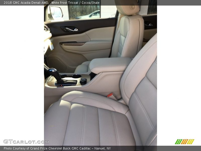 White Frost Tricoat / Cocoa/Shale 2018 GMC Acadia Denali AWD