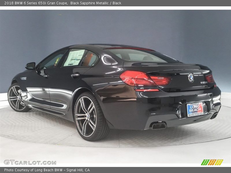 Black Sapphire Metallic / Black 2018 BMW 6 Series 650i Gran Coupe