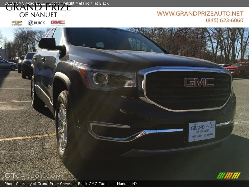 Ebony Twilight Metallic / Jet Black 2018 GMC Acadia SLE
