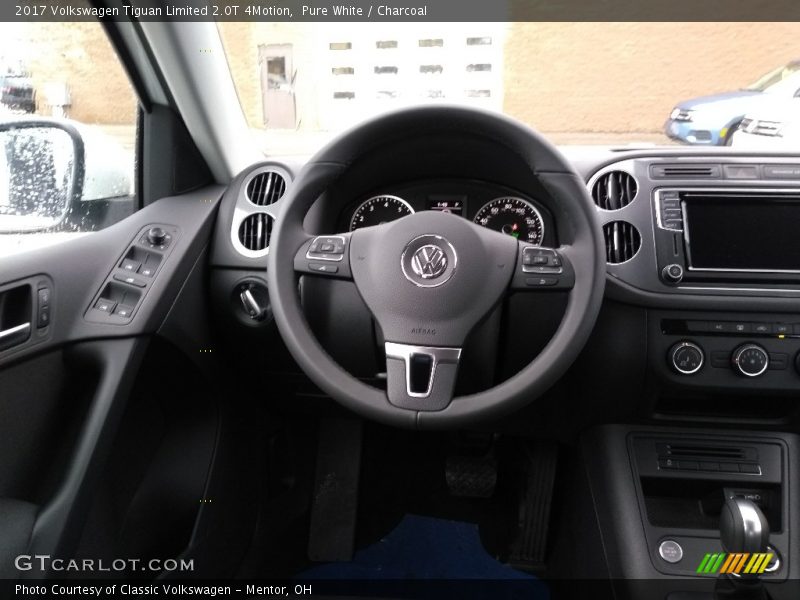 Pure White / Charcoal 2017 Volkswagen Tiguan Limited 2.0T 4Motion