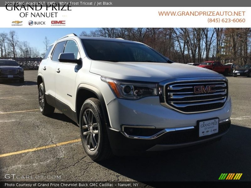 White Frost Tricoat / Jet Black 2018 GMC Acadia SLT AWD