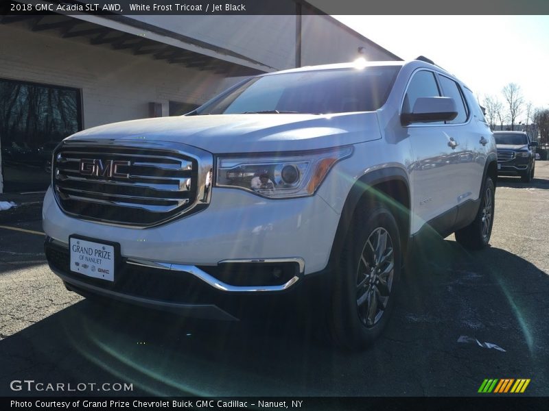 White Frost Tricoat / Jet Black 2018 GMC Acadia SLT AWD