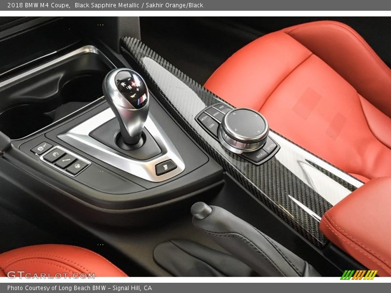 Black Sapphire Metallic / Sakhir Orange/Black 2018 BMW M4 Coupe