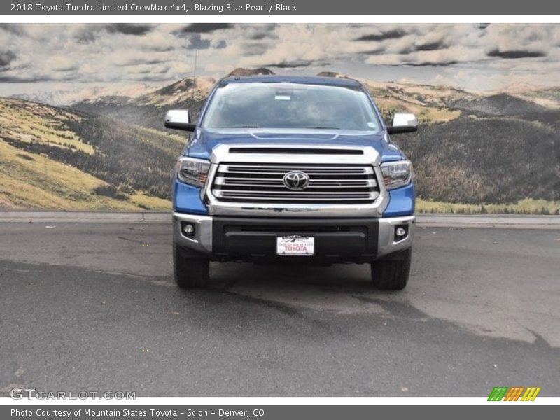 Blazing Blue Pearl / Black 2018 Toyota Tundra Limited CrewMax 4x4