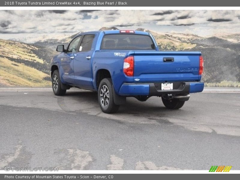Blazing Blue Pearl / Black 2018 Toyota Tundra Limited CrewMax 4x4