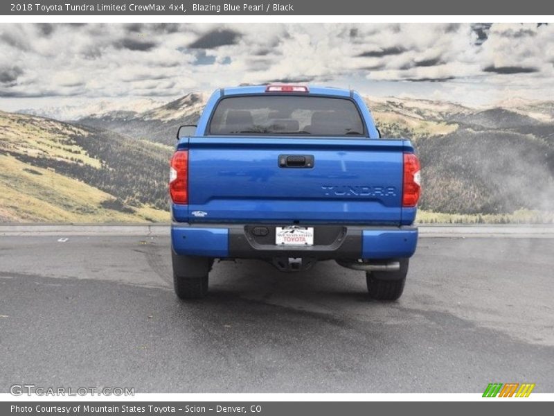 Blazing Blue Pearl / Black 2018 Toyota Tundra Limited CrewMax 4x4