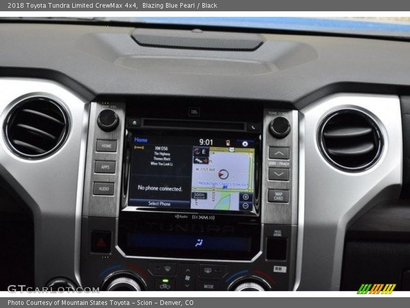 Blazing Blue Pearl / Black 2018 Toyota Tundra Limited CrewMax 4x4