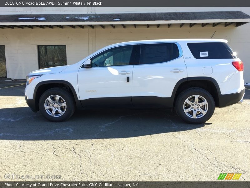 Summit White / Jet Black 2018 GMC Acadia SLE AWD
