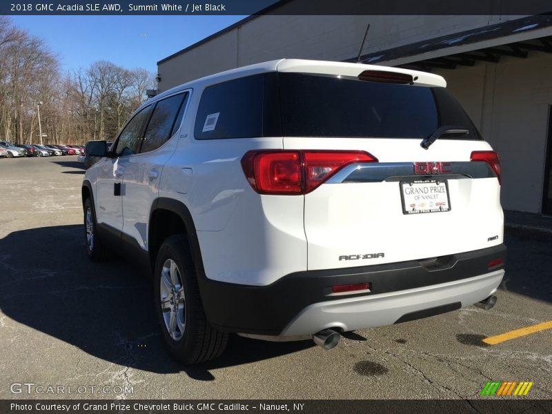 Summit White / Jet Black 2018 GMC Acadia SLE AWD