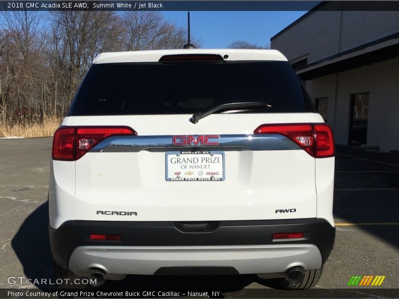 Summit White / Jet Black 2018 GMC Acadia SLE AWD
