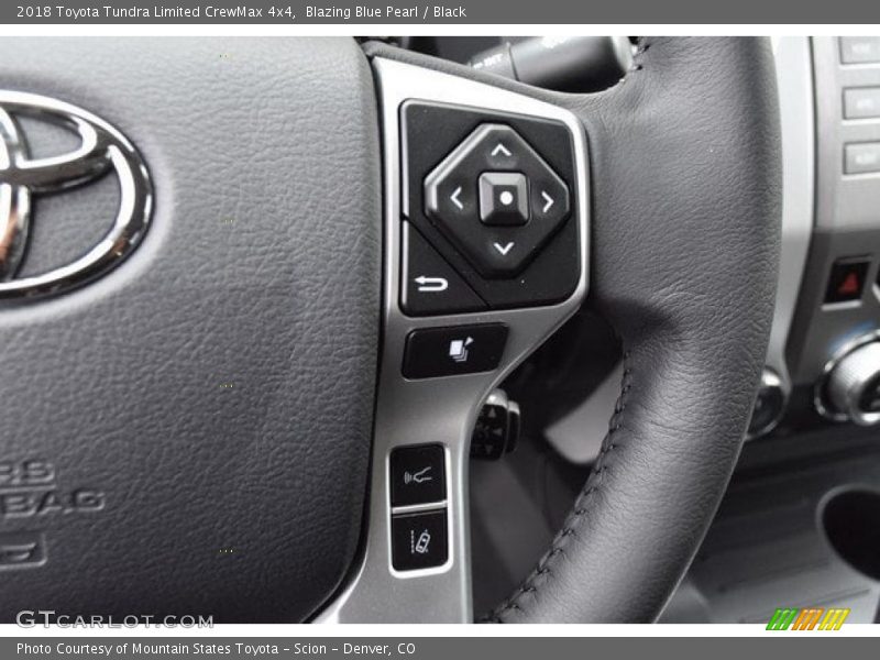 Blazing Blue Pearl / Black 2018 Toyota Tundra Limited CrewMax 4x4