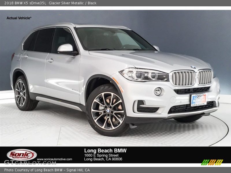 Glacier Silver Metallic / Black 2018 BMW X5 sDrive35i