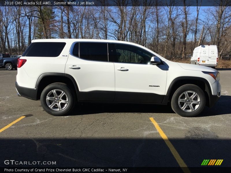 Summit White / Jet Black 2018 GMC Acadia SLE AWD