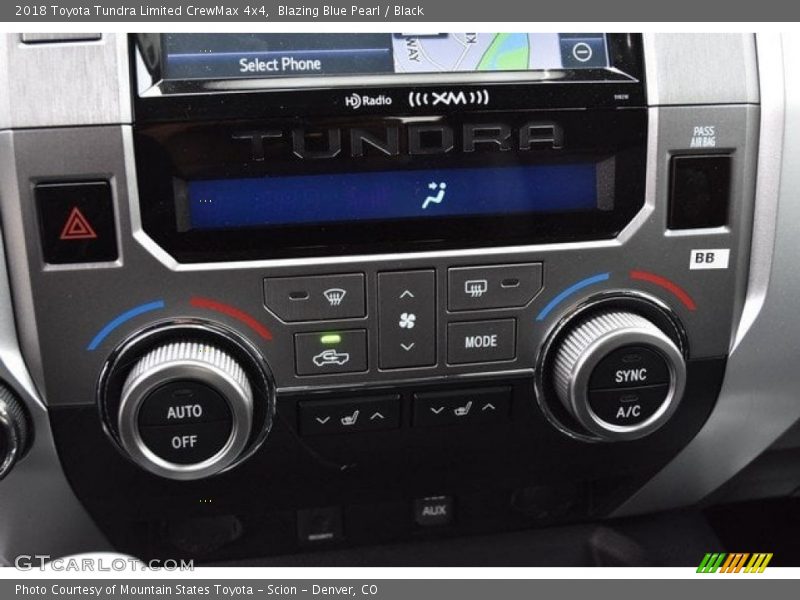 Blazing Blue Pearl / Black 2018 Toyota Tundra Limited CrewMax 4x4