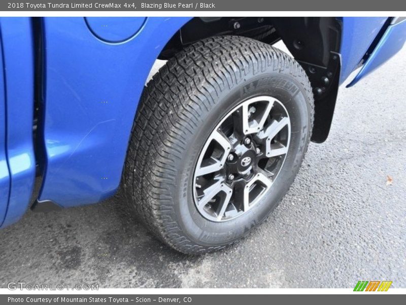 Blazing Blue Pearl / Black 2018 Toyota Tundra Limited CrewMax 4x4