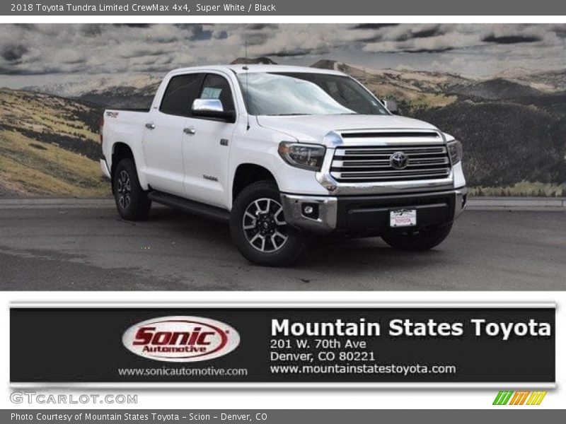 Super White / Black 2018 Toyota Tundra Limited CrewMax 4x4