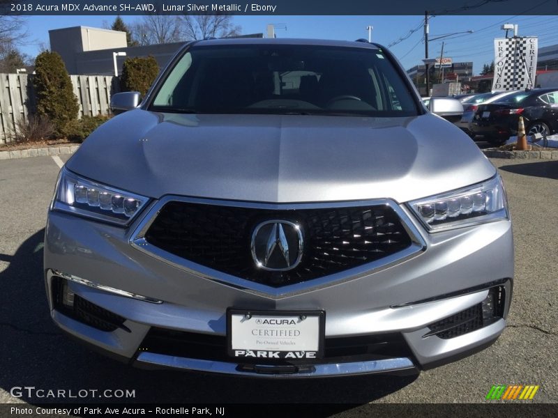Lunar Silver Metallic / Ebony 2018 Acura MDX Advance SH-AWD