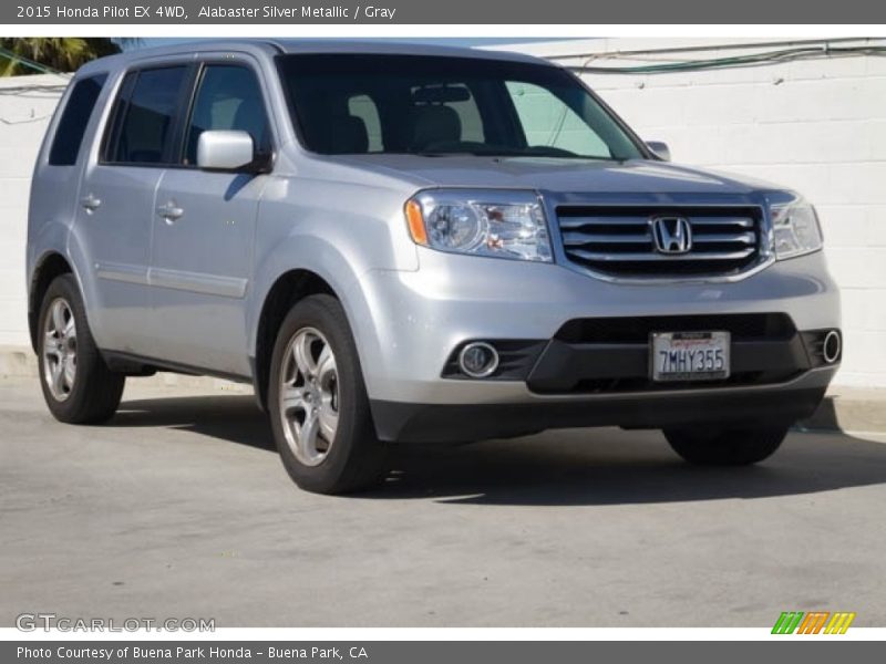 Alabaster Silver Metallic / Gray 2015 Honda Pilot EX 4WD