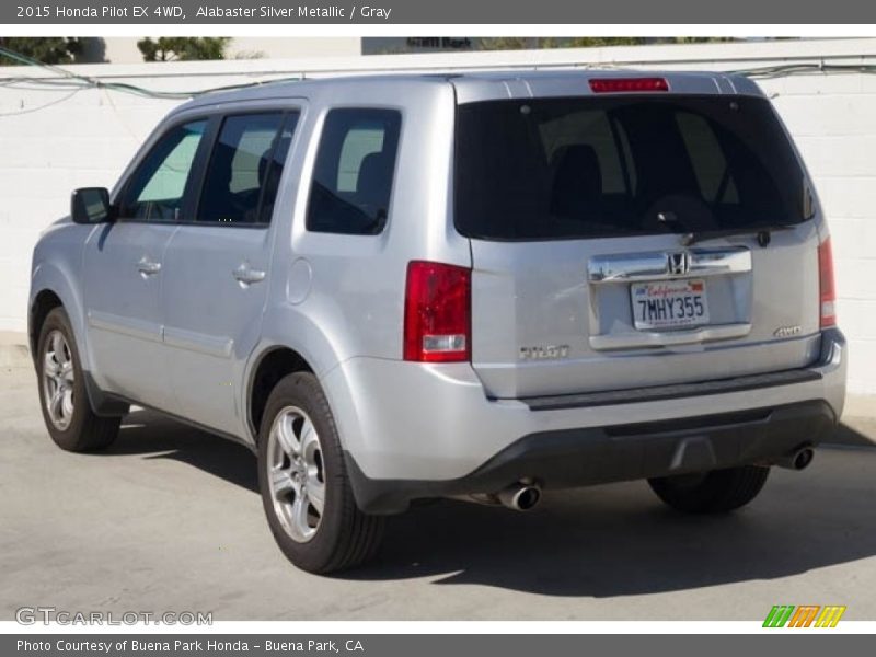 Alabaster Silver Metallic / Gray 2015 Honda Pilot EX 4WD