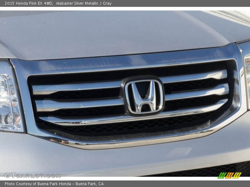 Alabaster Silver Metallic / Gray 2015 Honda Pilot EX 4WD