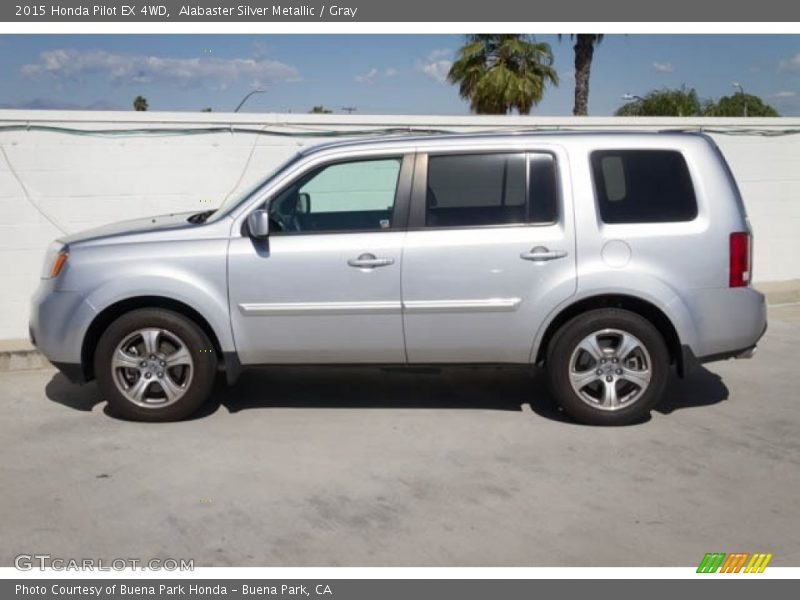 Alabaster Silver Metallic / Gray 2015 Honda Pilot EX 4WD
