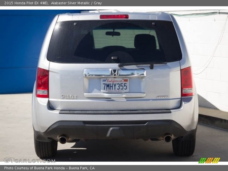 Alabaster Silver Metallic / Gray 2015 Honda Pilot EX 4WD
