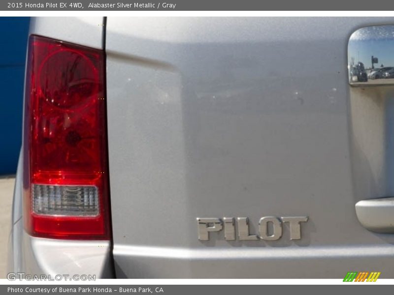 Alabaster Silver Metallic / Gray 2015 Honda Pilot EX 4WD