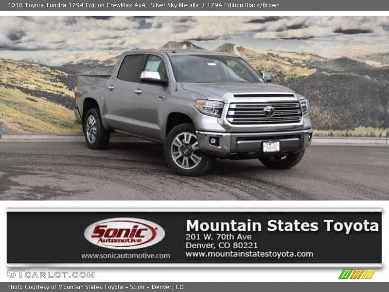 Silver Sky Metallic / 1794 Edition Black/Brown 2018 Toyota Tundra 1794 Edition CrewMax 4x4