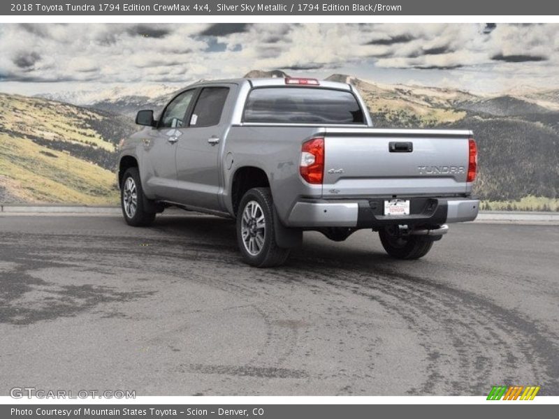 Silver Sky Metallic / 1794 Edition Black/Brown 2018 Toyota Tundra 1794 Edition CrewMax 4x4