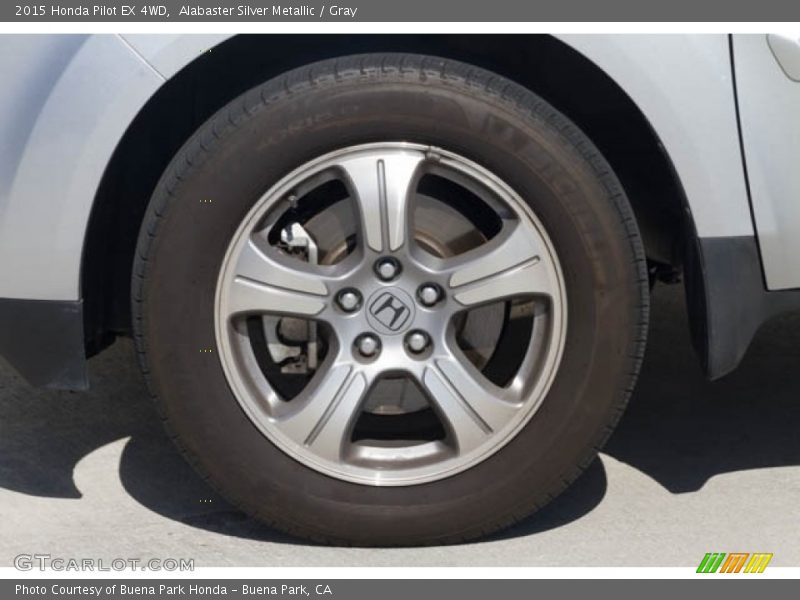 Alabaster Silver Metallic / Gray 2015 Honda Pilot EX 4WD