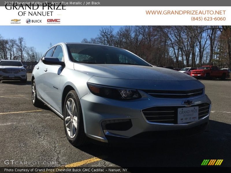 Arctic Blue Metallic / Jet Black 2018 Chevrolet Malibu LT