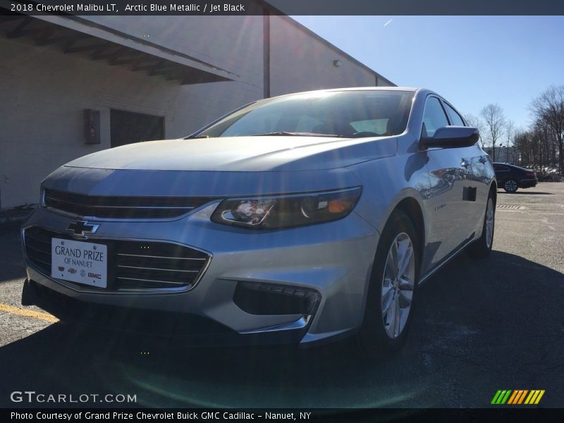 Arctic Blue Metallic / Jet Black 2018 Chevrolet Malibu LT