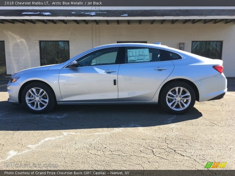 Arctic Blue Metallic / Jet Black 2018 Chevrolet Malibu LT