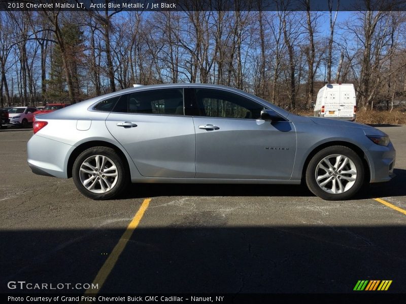 Arctic Blue Metallic / Jet Black 2018 Chevrolet Malibu LT