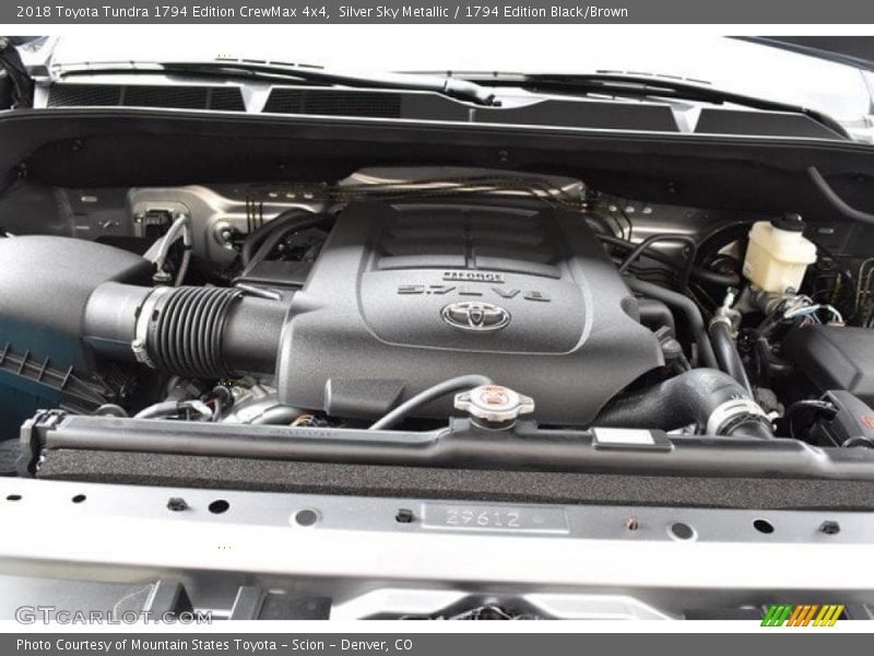 Silver Sky Metallic / 1794 Edition Black/Brown 2018 Toyota Tundra 1794 Edition CrewMax 4x4
