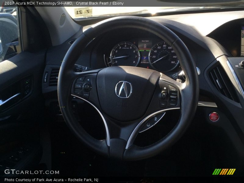 Crystal Black Pearl / Ebony 2017 Acura MDX Technology SH-AWD
