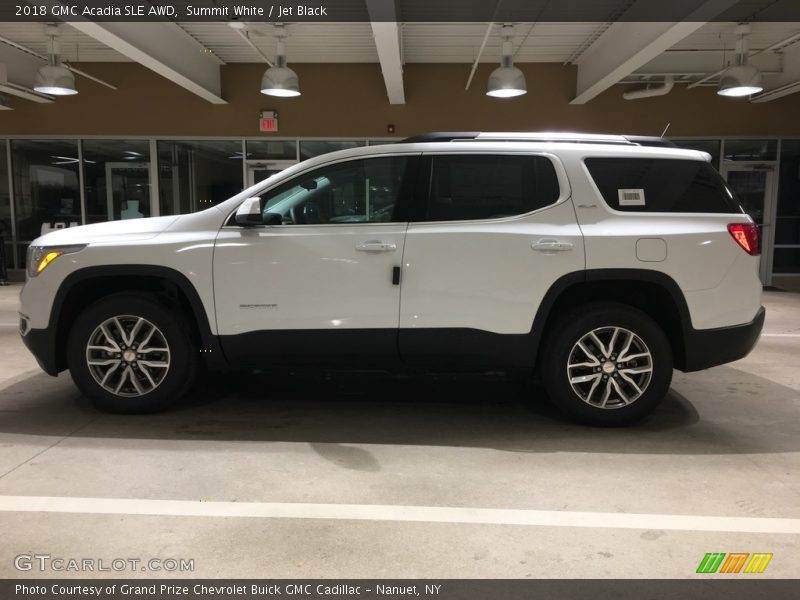 Summit White / Jet Black 2018 GMC Acadia SLE AWD