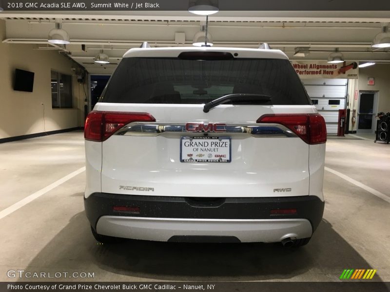Summit White / Jet Black 2018 GMC Acadia SLE AWD