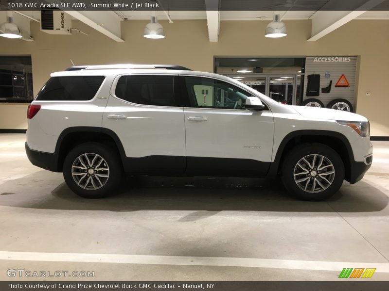 Summit White / Jet Black 2018 GMC Acadia SLE AWD