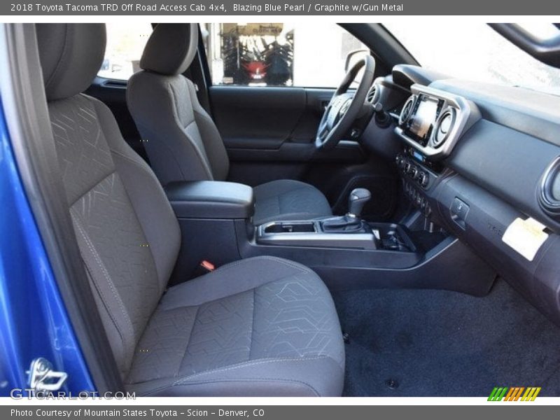 Blazing Blue Pearl / Graphite w/Gun Metal 2018 Toyota Tacoma TRD Off Road Access Cab 4x4