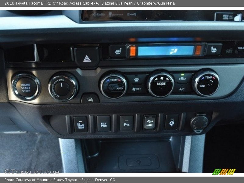 Blazing Blue Pearl / Graphite w/Gun Metal 2018 Toyota Tacoma TRD Off Road Access Cab 4x4