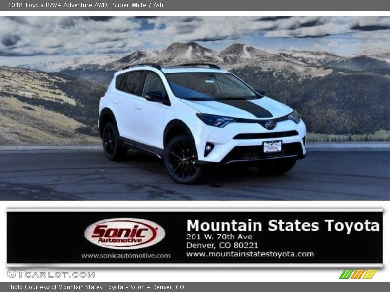 Super White / Ash 2018 Toyota RAV4 Adventure AWD