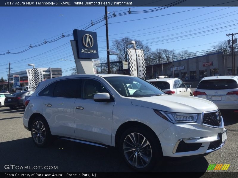 White Diamond Pearl / Parchment 2017 Acura MDX Technology SH-AWD