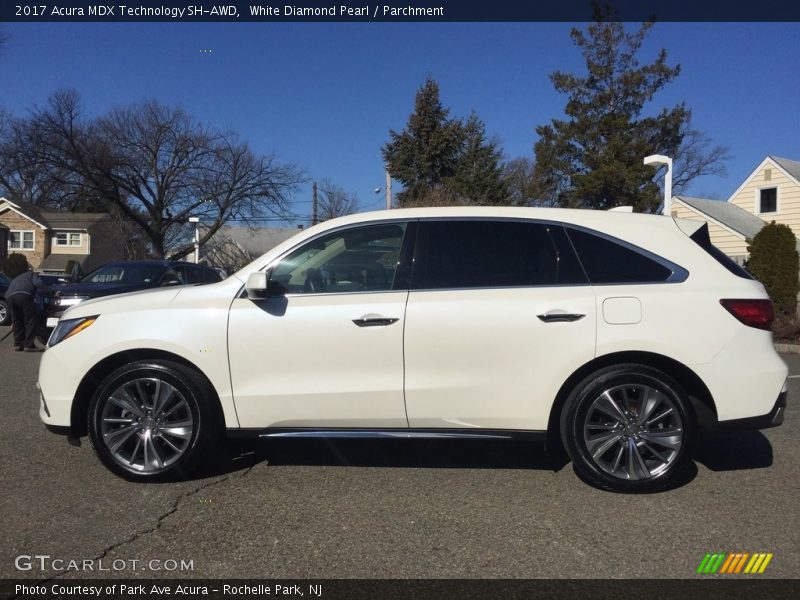 White Diamond Pearl / Parchment 2017 Acura MDX Technology SH-AWD