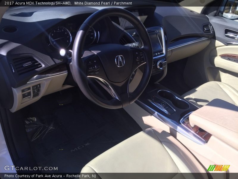 White Diamond Pearl / Parchment 2017 Acura MDX Technology SH-AWD