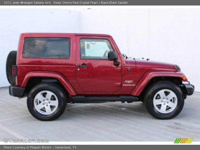 Deep Cherry Red Crystal Pearl / Black/Dark Saddle 2011 Jeep Wrangler Sahara 4x4